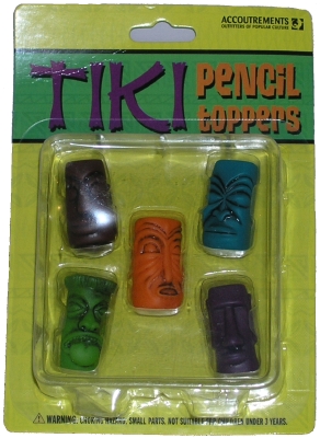 Accoutrements Tiki pencil toppers