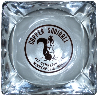 Ashtray from the Copper Squirrel nightclub