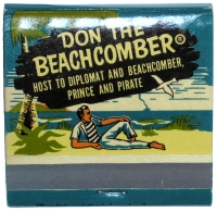 Matchbook cover for Don the Beachcomber restaurant