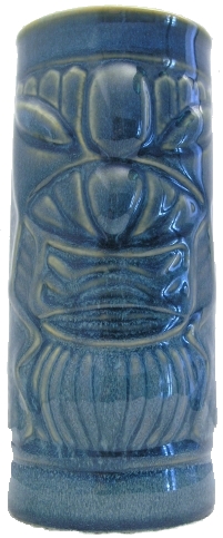Front view of blue Libby Totem mug