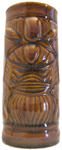 Front view of brown Libby Totem mug