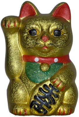 Glittering Gold Maneki Neko Bank